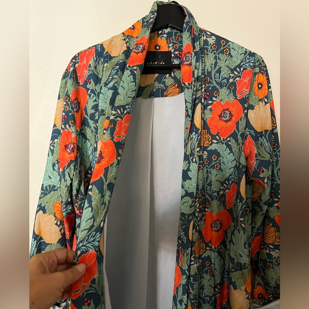 Summer coat, lined viscose size M made in Italy